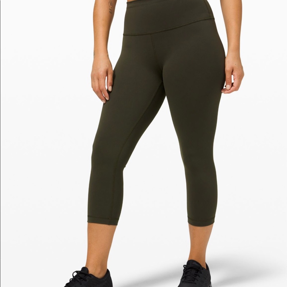 Lululemon WUNDER TRAIN HIGH-RISE CROP 21" - Olive